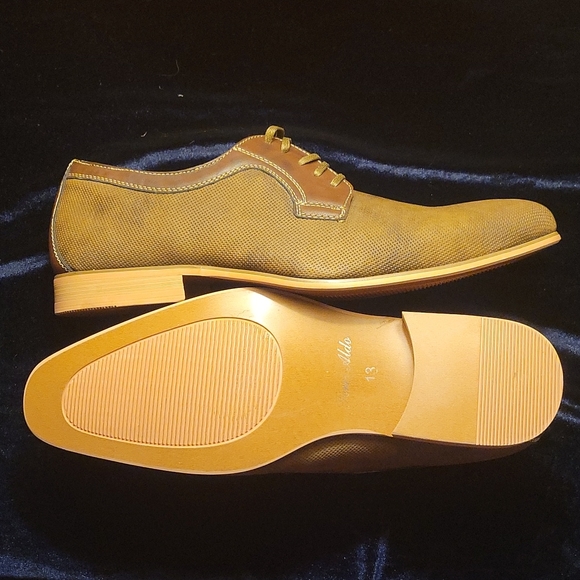 Ferro Aldo Mens Round-toe Contrast Stitching Lace-up Dress Oxfords - Picture 4 of 6